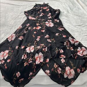 Candie's Black Floral Dress Size LG